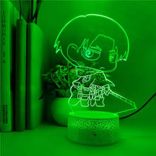 Anime 3D Desk Lamp LED Night Light Attack on Titan Eren Jaeger Nightlight Color Changing Kid Birthday Gift Party Decor Dropship 2024 - buy cheap