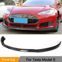 Передний бампер, спойлер для Tesla Model S Sedan 4 Door 2012-2016, Защита бампера из углеродного волокна/FRP 2024 - купить недорого