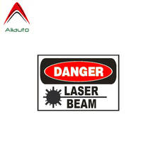 Aliauto Personality Caution Car Sticker Danger Laser Beam Car Sticker Funny PVC Decal Sunscreen Anti-UV Cover Scratch,10.5cm*7cm 2024 - buy cheap