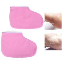 Guantes de manos para SPA, protección de cera de parafina para el cuidado de los pies, calentador rosa para Spa, 1 par = 2 piezas 2024 - compra barato