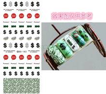 Nail sticker nails art decorations sliders adhesive design Money dollar note water Transfer decals manicure lacquer accessoires 2024 - buy cheap