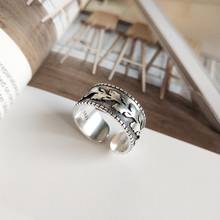 Anéis grandes cor de prata vintage retrô para mulheres, presentes de namorados, anéis góticos 2024 - compre barato