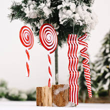 Рождественские Подвески, красный пластиковый леденец, леденец, Рождественская елка, подвесные украшения для нового года, рождественской вечеринки, домашние украшения, подарок для детей 2024 - купить недорого