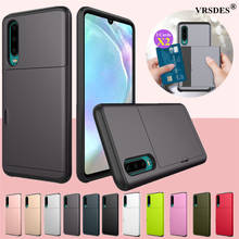 Armor Slide Card Case For Huawei P30 Pro P30 Case Slide Armor Wallet Card Slots Holder Cover For Huawei P30 P30Pro Funda Pgs 2024 - buy cheap