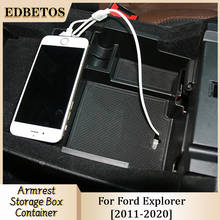 Car Storage Box,Plastic with Silica Mats Armrest Box Car For Ford Explorer 2011 2012 2013 2014 2015 - 2020 Organizer Storage Box 2024 - buy cheap