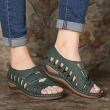 Sandalias de plataforma para Mujer, zapatos de cuña de fondo suave, tacones de Gladiador, novedad de verano, 2021 2024 - compra barato