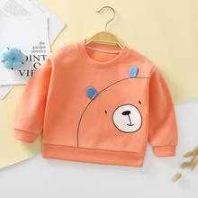 Suéter infantil de algodão com manga comprida, camisa casual de desenho animado para meninos e meninas, outono, novo estilo 2024 - compre barato