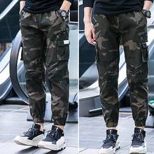 Camo Men Thin Multi-Pocket Ankle Tie Elastic Waist Straight Cargo Pants Trousers Straight Cargo Pants Trousers Straight Cargo Pa 2024 - buy cheap