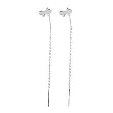 New Long Crystal Tassel Gold Color Dangle Earrings For Women Wedding Drop Earing Fashion Jewelry Gifts 2024 - buy cheap