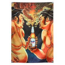 Тату-плакат Ukiyo-e Prajna в стиле ретро, баннер с черепом, настенная подвесная Картина на холсте, настенные наклейки, украшение для дома и парикмахерской 2024 - купить недорого