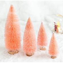 Small Flocked Artificial Christmas Tree Snow Globe Décor Cute Unique Mini Frosted Bottle Brush Trees Pretty Holiday Part 2024 - buy cheap