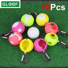 10Pcs/Lot Golf Ball Silicone Cover Round  Sleeve Protective Keyring Sport Accessories Golf Silicone case can be Hung on The Belt 2024 - buy cheap