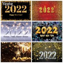 Yeele 2022 Happy New Year Glitters Balloon Photography Backdrop Photographic Decoration Backgrounds For Photo Studio 2024 - buy cheap