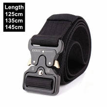 Nylon Tactical Belt Army Belt Men Outdoor Training Belts Black High Quality Easy Unlock Metal Military Buckle Belt 2024 - buy cheap