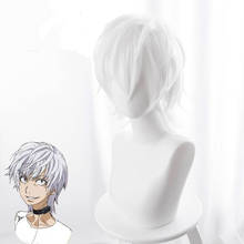 Toaru Majutsu No Index Accelerator Cosplay Wig for Man Boys 30cm Short Straight Anime Wig Heat Resistant Synthetic Hair White 2024 - buy cheap