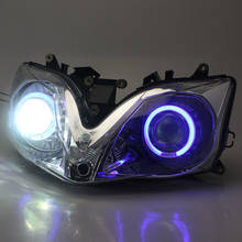 Motorcycle Fully Headlight Assembly HID Projector Head Lamp For Honda 01-07 CBR 600 F4i W/ LED Blue Angel Eyes DRL High Low Beam 2024 - buy cheap