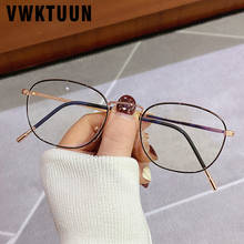 VWKTUUN-Gafas de Metal con bloqueo de luz azul para mujer, lentes ovaladas, ópticas, montura Anti luz azul, Marcos para Miopía 2024 - compra barato