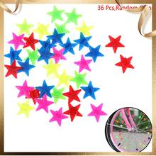 36 Uds. Forma de estrella bicicleta rueda de plástico radios cuenta niños Clip de Color decoración de Color al azar 2024 - compra barato