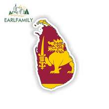 EARLFAMILY 13cm x 7.5cm For Sri Lanka Map Flag Personality Stickers Repair Sticker Car Truck Decal Simulation Vinyl Car Wrap 2024 - buy cheap