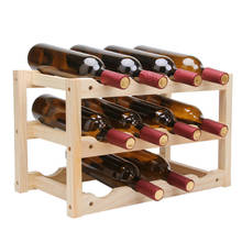 Soportes de vino de madera maciza para el hogar, vino de Color estante de madera de pino, soporte para champán, Bar creativo, estante para botellas de Whisky, regalos de navidad 2024 - compra barato