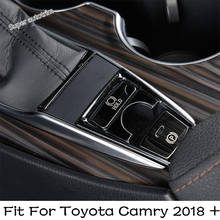 Lapeto kit de capa de painel ecológico, console de mudança de marcha para toyota camry 2018 - 2021 prata/azul/preto escovado 2024 - compre barato