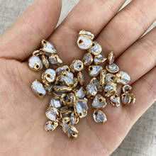 Colgantes de perlas naturales de agua dulce, dijes irregulares para la fabricación de joyas, accesorios de bricolaje para collares de tamaño 8-10mm, 5 uds. 2024 - compra barato