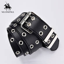 NO.ONEPAUL women belt Genuine Leather New Punk style fashion Pin Buckle jeans Decorative Belt Chain luxury brand belts for women 2024 - buy cheap