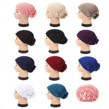 Women Muslim Ruffle Cancer Chemo Hat Soild Color Beanie Scarf Turban Head Wrap Cap Elastic Indian Beanir Headwear Islamic Arab 2024 - buy cheap