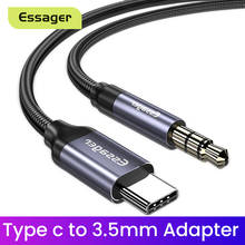 Essager USB Type C Audio Cable to 3.5mm Jack Male Adapter USBC For Headphone Headset Aux Cord For Xiaomi Samsung Speaker Cable 2024 - buy cheap