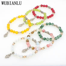 WUBIANLU New Natural Stone Jaspers Opal Tourmaline Bead Bracelet For Women In Charm Bracelets Jaspers Crystal Beads Wholesale 2024 - buy cheap