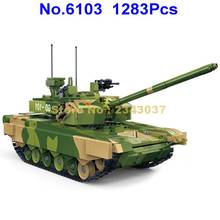 Gudi 6103 1283 pçs militar ztz 99a mbt tanque de batalha ww2 soldados guerra do exército blocos de construção brinquedo 2024 - compre barato