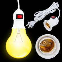 E27 lâmpada pingente 230 cm suporte da lâmpada suporte de luz com interruptor casa moderna universal cabo branco plug decoração