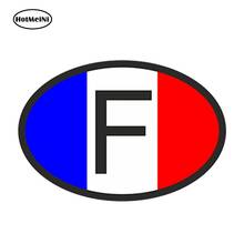 HotMeiNi 13cm x 9.1cm Car Styling F France Country Code Oval With French Flag Car Sticker Helmet Decal Waterproof Accessories 2024 - buy cheap