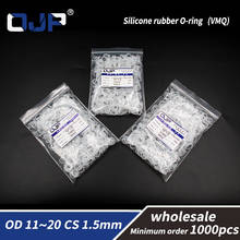 1.5mm espesso peças/lote branco atacado silicone/vmq od11/12/13/14/15/16/17/18/19/20mm anel de vedação arruela de borracha 2024 - compre barato