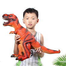 Мягкая пластиковая большая игрушка динозавра тираннозавра, модель животного, большой набор пластиковых игрушек для мальчиков 2024 - купить недорого
