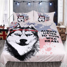 Dog Lover Duvet Cover Set Canine Breeds Bulldog Chihuahua Siberians Love Heart Paw Decorative 3 Piece Bed 2024 - buy cheap