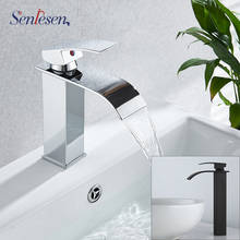 Смеситель для ванной комнаты Senlesen, смеситель для раковины из хромированной латуни, горячая и холодная вода 2024 - купить недорого