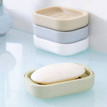 1PCS Plastic Soap Dish Plastic Bathroom Creative Double Draining Soap Holder Non-slip Soap Box 2024 - buy cheap