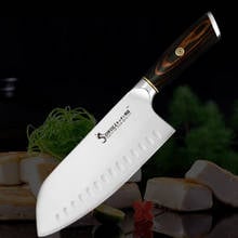 Cuchillo de cocina japonés Santoku, utensilio de acero inoxidable, alto contenido de carbono, para cortar verduras, 7,5 pulgadas 2024 - compra barato