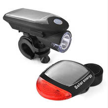 Luces delanteras solares para bicicleta de montaña, linterna con carga USB 2024 - compra barato