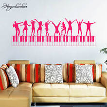 Muyuchunhua Note Beating Dancer Wall Sticker for Home Decor Living Room Bedroom Kids Room Wall Art Wallpaper Decals Stickers 2024 - buy cheap