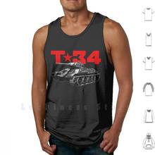 T-34 Tank Tops Vest Sleeveless Medium Tank Soviet Union World War Ii Wwii Ww2 F 34 Tank Gun Combat Vehicle Iron Horse A 34 2024 - buy cheap