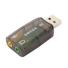 External USB Sound Card Adapter Audio 5.1 virtual 3D USB to 3.5mm microphone Speaker headphone Interface For Laptop PC Adapter 2024 - compre barato