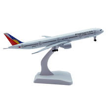 Modelo de avión de las aerolíneas filigranas Boeing 777 con tren de aterrizaje B777, Avión de aleación de 20cm, juguetes baratos, colección de regalos para niños 2024 - compra barato