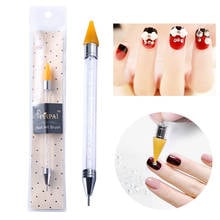 1 Pc Dual-ended Dotting Pen Rhinestone Studs Picker Wax Pencil Crystal Beads Handle Nail Art Tool 2024 - buy cheap