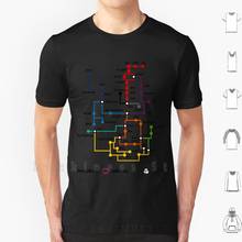 Camiseta de algodón 100% con estampado de "Subway", ropa para parte superior masculina, con mapa de línea de Subway 2024 - compra barato