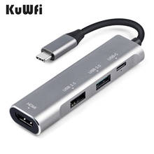 KuWFi USB Type C Adapter Type-C HUB To HDMI 4K USB 3.0 2.0 Adapter Dex Station For MacBook pro 2017 Samsung Galaxy Note 8 S8 S9+ 2024 - buy cheap