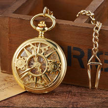 Relógio de bolso mecânico, moderno, design exclusivo, steampunk, masculino, antigo, marca de luxo, colar, bolso & fob, corrente ma 2024 - compre barato