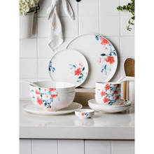 Тарелка креативная посуда и тарелки наборы цветочные печатные пигментированные Япония стиль ins популярная еда контейнер тарелки и миски блюдце 2024 - купить недорого