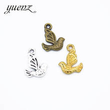 YuenZ-abalorios de color plata antigua, joyería de aleación de Zinc, pájaro animal, DIY, colgante, collar, pendiente, pulsera, D557, 40 Uds. 2024 - compra barato